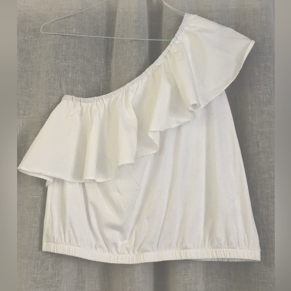a new day off the shoulder white summery top